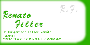 renato filler business card
