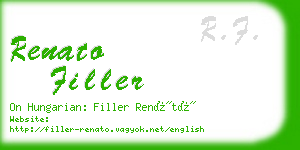 renato filler business card